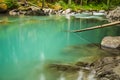 Landscape of Ohanapecosh river in Summer Mt rainier Royalty Free Stock Photo