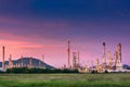 Landscape of Oil and Gas Refinery Manufacturing Plant., Petrochemical or Chemical Distillation Process Buildings., Factory of Royalty Free Stock Photo