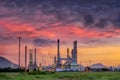 Landscape of Oil Refinery Plant and Manufacturing Petrochemical Process Building, Industry of Power Energy and Chemical Petroleum