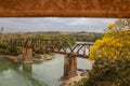 Landscape with the old Epitacio Pessoa iron bridge.