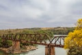 Landscape with the old Epitacio Pessoa iron bridge.