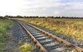 Landscape with old railway track Royalty Free Stock Photo
