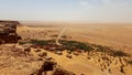 Landscape of old village in Sahara Royalty Free Stock Photo