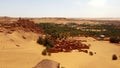 Landscape of old village in Sahara Royalty Free Stock Photo