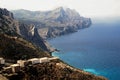 Landscape of Olympos village in Karpathos island,