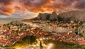 Landscape with Omis town, Croatia Royalty Free Stock Photo