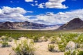 Landscape in one of the remote areas of Death Valley National Park; Racetrack Playa surrounded by mountains in the background; Royalty Free Stock Photo