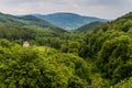 Landscape of Ore Mountains Krusne hory in the Czech Republ