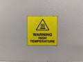 high temperature warning sign Royalty Free Stock Photo