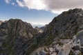 Landscape of Orla Perc most difficult trail in the High Tatra Mo Royalty Free Stock Photo