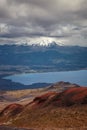 Landscape from the Osorno volcano, in the background you can see