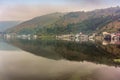 Landscape over lake called Lago de Amatitlan in Guatemala. Royalty Free Stock Photo