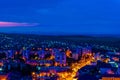 Landscape over Miskolc at night