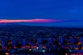 Landscape over Miskolc at night