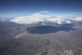 Landscape overflying the Andes and the Aconcagua mountain Royalty Free Stock Photo