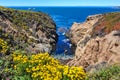 Landscape of Pacific Ocean at Garrapata State Park Royalty Free Stock Photo