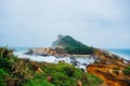 The landscape of Pacific ocean and Yeliu geopark at Taipei, Taiwan, Republic of China