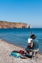 Landscape painter at Perce