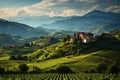 Italian vineyard created with Generative Al technology