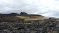 Landscape of Pali Aike National Park, Patagonia, Chile Royalty Free Stock Photo