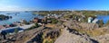 Yellowknife Landscape Panorama with North Arm of Great Slave Lake from the Rock, Northwest Territories, Canada Royalty Free Stock Photo