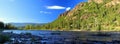 Landscape Panorama of Lower Nicola River in Morning Light, British Columbia, Canada Royalty Free Stock Photo