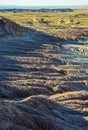 Landscape, panorama of erosive multi-colored clay in Petrified Forest National Park, Arizona Royalty Free Stock Photo