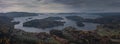 Landscape panorama with islands of HÃ¶ga Kusten at the lookout point RÃ¶dklitten in Sweden in autumn Royalty Free Stock Photo