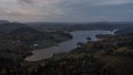 Landscape panorama with islands of HÃ¶ga Kusten at the lookout point RÃÂ¶dklitten in Sweden in autumn Royalty Free Stock Photo