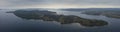 Landscape panorama with islands in HÃ¶ga Kusten in Sweden from above Royalty Free Stock Photo