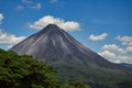 Landscape Panorama picture from Volcano Arenal next to the rainforest, Costa Rica Pacific, Nationalpark, great view Royalty Free Stock Photo