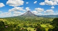 Landscape Panorama picture from Volcano Arenal next to the rainforest, Costa Rica. Travel in Central America. San Jose Royalty Free Stock Photo