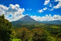 Landscape Panorama picture from Volcano Arenal next to the rainforest, Costa Rica. Travel in Central America. San Jose Royalty Free Stock Photo