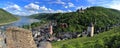 Rhine River Gorge with Old Town of Bacharach and Stahleck Castle, Upper Middle Rhine Valley, Rhineland-Palatinate, Germany Royalty Free Stock Photo