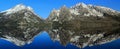 Grand Teton National Park, Rocky Mountains Landscape Panorama, Teton Range Reflected in Jenny Lake, Wyoming, USA Royalty Free Stock Photo