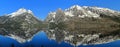 Landscape Panorama of Jenny Lake and Rocky Mountains, Grand Teton National Park, Wyoming Royalty Free Stock Photo