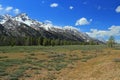 Grand Teton National Park, Rocky Mountains and Open Plains in Spring, Wyoming, USA Royalty Free Stock Photo