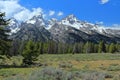 Grand Teton National Park with Rocky Mountains Range in Spring, Wyoming, USA Royalty Free Stock Photo