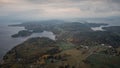 Landscape panorama from the summit Valkallen in HÃ¶ga Kusten in Sweden Royalty Free Stock Photo