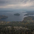 Landscape panorama from the summit Valkallen in HÃ¶ga Kusten in Sweden Royalty Free Stock Photo