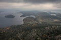 Landscape panorama from the summit Valkallen in HÃ¶ga Kusten in Sweden Royalty Free Stock Photo