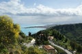 Landscape panorama taormina sicily italy Royalty Free Stock Photo