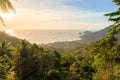 Landscape panorama of tropical Koh Tao island in Thailand Royalty Free Stock Photo