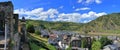 Oberwesel Landscape Panorama from Upper Town Wall with Rhine River Gorge, Rhineland Palatinate, Germany Royalty Free Stock Photo