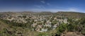 Landscape panorama view of Aksum, ancient city in northern Ethiopia known for its tall, carved obelisks and relics of the ancient Royalty Free Stock Photo