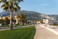 Landscape panoramic view of Menton, Cote d\'Azur, France, South Europe. Beautiful city and luxury resort of French riviera Royalty Free Stock Photo