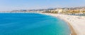 Landscape panoramic view of Nice, Cote d\'Azur, France, South Europe. Beautiful city and luxury resort of French riviera Royalty Free Stock Photo