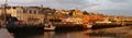 Landscape panoramic view on the riverside of Trouville city , famous french resort in Normandy