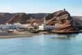 Landscape with panoramic view of Sur, Sultanate of Oman Royalty Free Stock Photo