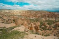 Landscape panoramic view to Devrent valley aka valley of imagination, Cappadocia, Turkey